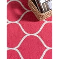 thumbnail image 5 of Unique Loom 3146773 5 x 8 ft. Rounded Trellis Frieze Rectangular Rug, Rasberry, 5 of 5