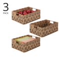 thumbnail image 2 of mDesign Woven Farmhouse Pantry Food Storage Bin Basket Box, 3 Pack - Brown Ombre, 2 of 9