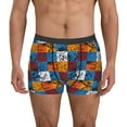 thumbnail image 2 of KLL colorful plaid Dinosaur Men's Cotton Boxer Briefs Underwear-X-Large, 2 of 7