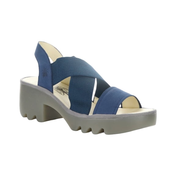 FLY London Taji Suede Sandal, 38, Blue