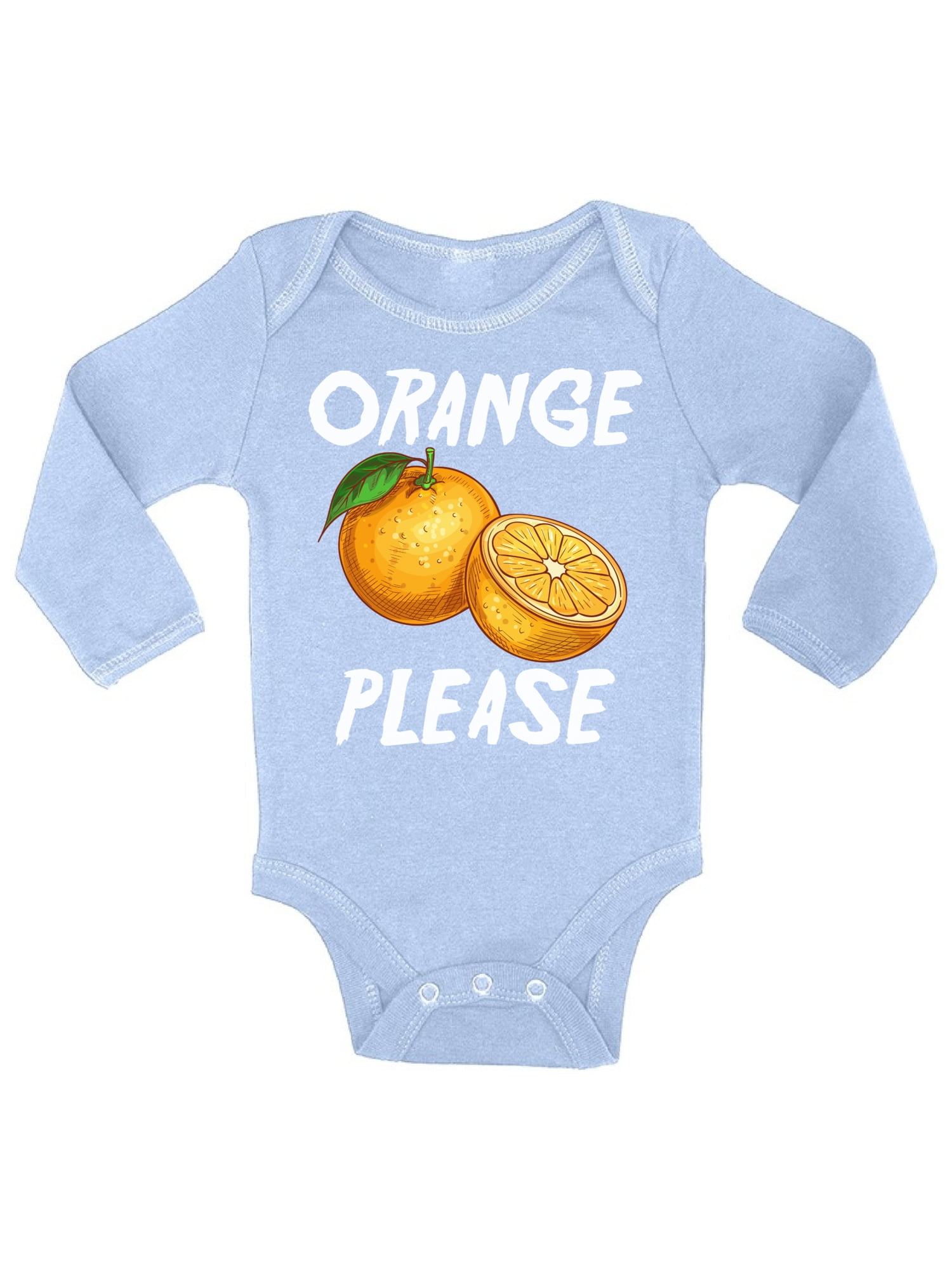 Awkward Styles Orange Please Baby Clothes Orange Baby Bodysuit Long