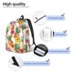 thumbnail image 3 of Disketp Hawaiian Pineappl print Canvas Backpack Lightweight Travel Daypack Student Rucksack Laptop Backpack-, 3 of 5