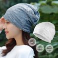 thumbnail image 3 of Qarigey Gorro de nailon y LICRA para mujer, gorros con estilo, accesorios ajustables para la cabeza, gorro de punto, tocado de otoño, azul Sombreros Blanco Qarigey AP011230-04, 3 of 6
