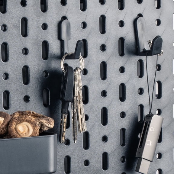 ETHZZLE 30Pcs Pegboard Hooks Heavy Duty Plastic Black Clips for Garage Craft Room Organizer