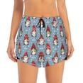 thumbnail image 2 of Vsdgher Snowflake Christmas gnome Athletic Shorts for Women, Women's Running Double Layer Shorts, High Waisted Yoga Shorts, Workout Athletic Shorts-X-Large, 2 of 7