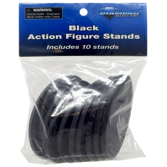 Diamond Select Toys Black Action Figure Stands (10 Count)