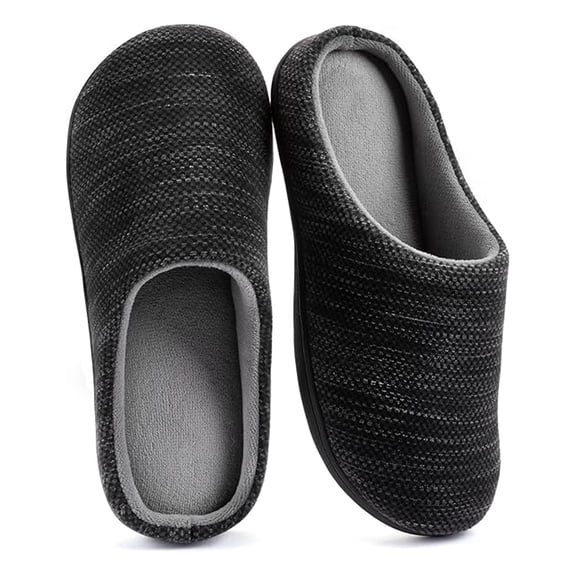 RockDove Men's Knit Dual-Tone Memory Foam Slipper