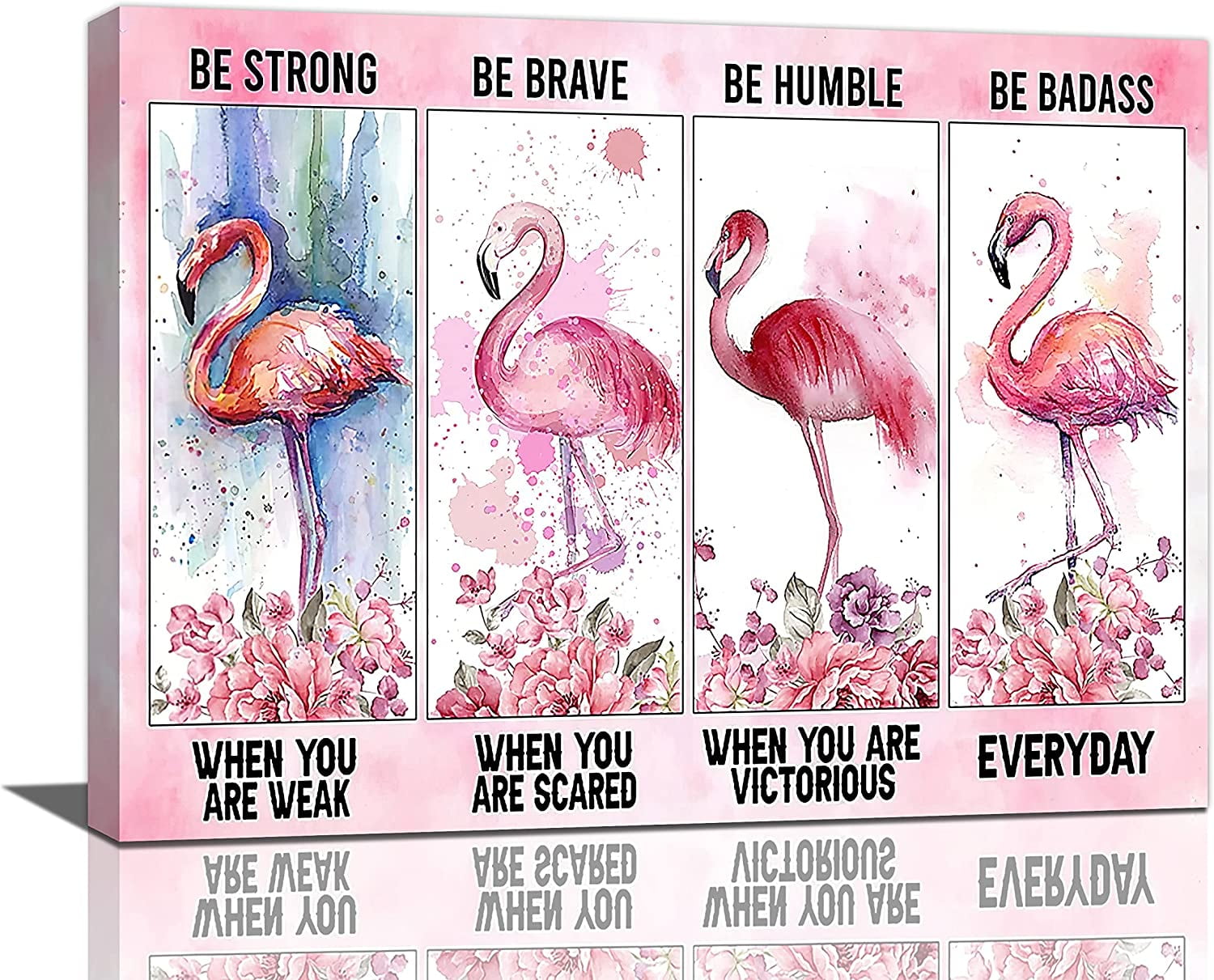 Flamingo Wall Art Pink Flamingos Wall Decor Motivational Quotes Picture