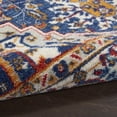 thumbnail image 5 of 2â€™ x 8â€™ Blue and Ruby Medallion Runner Rug, 5 of 6