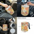 thumbnail image 7 of Renewold Hippie Flower Orange 14 PCS Car Seat Cover Full Set, Steering Wheel Seat Belt Cover Trash Can Rear View Mirror Cover Coaster Center Console Cover Gear Shift Knob Cover Set Universal Fit, 7 of 7