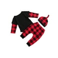 thumbnail image 4 of My 1st Christmas Infant Newborn Baby Boy Girl Long Sleeve Outfits Santa Claus Romper Pants Trousers Hat 3Pcs Clothes, 4 of 6