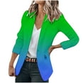 thumbnail image 2 of Usmixi Womens Blazer Jacket Womens Blazer Coats Fall Lightweight Thin Fashion Gradient Suit Jacket Long Sleeve Button Lapel Business Blazer Top with Pocket Winter Blazer Jacket, 2 of 5