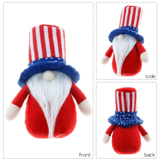 TIMIFIS Crown Prince, Home Decor Independence Day -Spangled Rudolph Round Cap Hanging Leg Doll