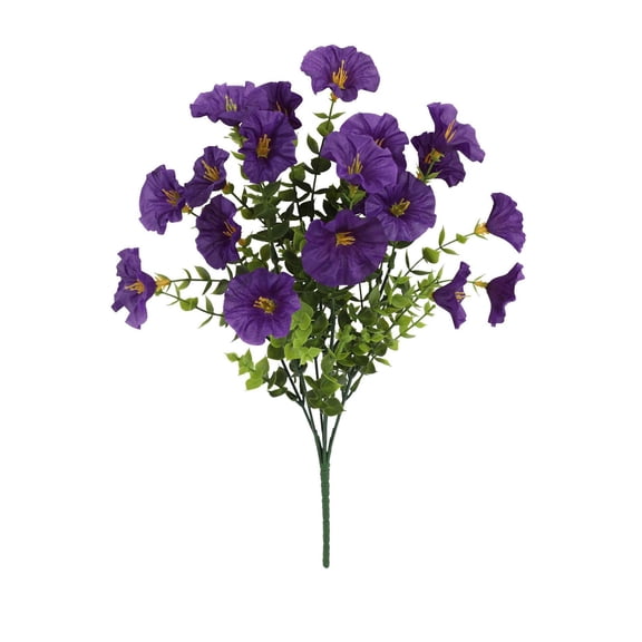 Outdoor Artificial Flowers Uv Resistant, Purple, 18 In, Faux Outdoor Flowers, Porch Decorations Outdoor, Yard Decorations Outdoor, Home Decoration, 1 Pc