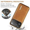 thumbnail image 4 of 2 in 1 Wallet Case for iPhone 17 Pro Max, Retro PU Leather Cell Phone Back Cover Magnetic Detachable with Wallet Credit Card Cash Holder Kickstand for iPhone 17 Pro Max,, 4 of 9