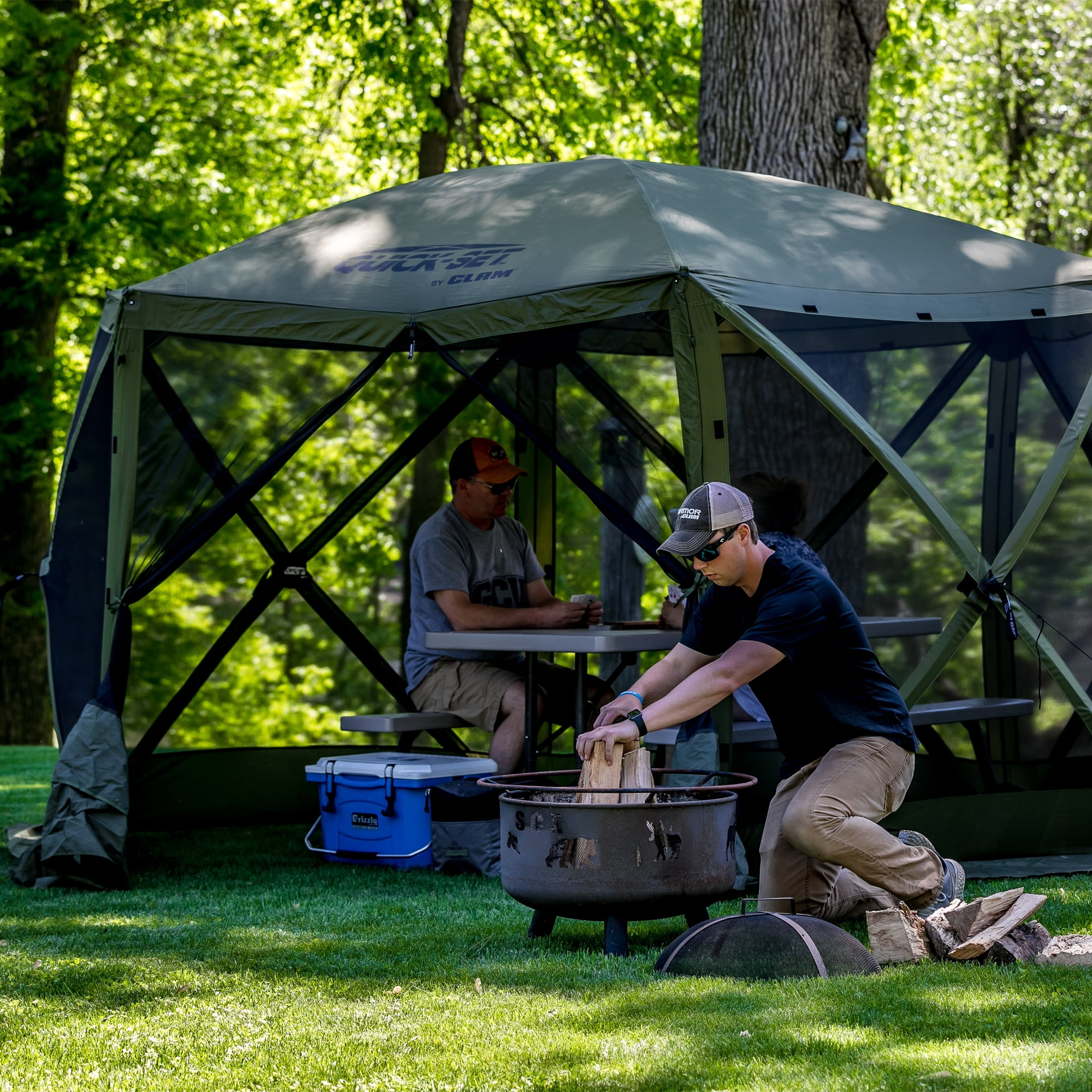 Open Box CLAM Quick Set Escape Portable Camping Outdoor Gazebo Canopy Shelter