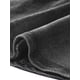 thumbnail image 5 of Falda de mezclilla ajustada con volantes en la parte inferior, de longitud a la rodilla, para mujer, en gris y negro., 5 of 6
