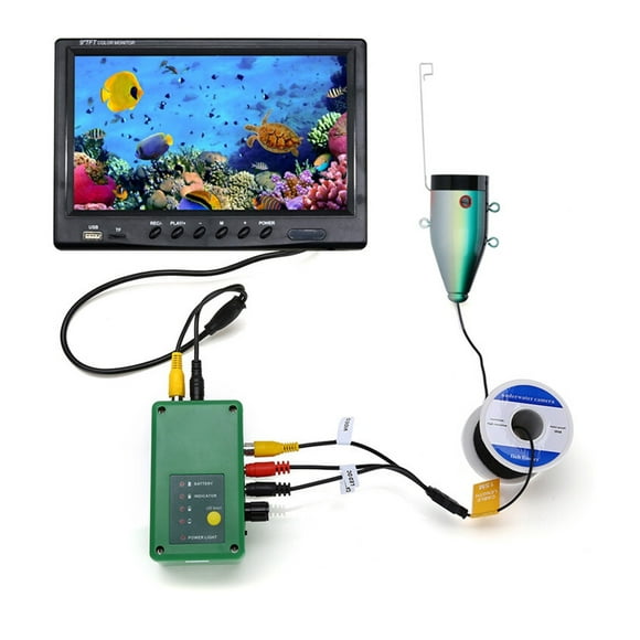 9 Inch DVR Fish Finder Underwater Fishing 1080P Camera 16G HD 1280*720 Screen Double LEDs 15M 30M Camera For Ice Sea Fishing ,Easy to Use