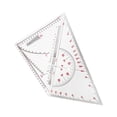 thumbnail image 1 of Regla triangular de 2 piezas, herramienta de medición cuadrada, transportador, regla matemática transparente multiusos de papelería para artistas, 1 of 9