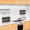thumbnail image 3 of Organizador de especias de 4 niveles, soporte de almacenamiento de estante de especias para gabinete de cocina, puerta de despensa, montaje en pared, encimera, negro, 3 of 6