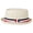 white, variant on Unisex Tri Color Ribbon Straw Rolled Brim Fedora: Vintage Summer Sun Hat for Beach Daily Party