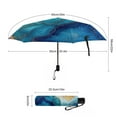 thumbnail image 2 of Marble Pattern Three-Fold Automatic Umbrella Compact PG Fabric for Rain and Sun Protection, 2 of 6