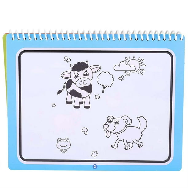 Spptty Livre de dessin de coloriage de l'eau portable magique avec stylo  enfants peinture cadeau éducatif jouet, livre de peinture à l'eau, livres à