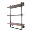 WANCQ Industrial Wall Mount Iron Pipe Shelf Hung Bracket Storage