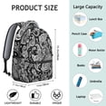 thumbnail image 6 of Hippie Style Boho Daypack - 17" Laptop Bag, Tribal Print Water-Resistant College Backpack, Large Capacity for Dorm, Library & Travel, 6 of 6