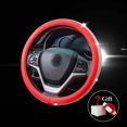 thumbnail image 2 of Funda para volante de coche, antideslizante, absorbente del sudor y con luces intermitentes, color rojo., 2 of 5