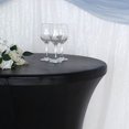 thumbnail image 6 of BalsaCircle Metallic Black Premium Cocktail Table Cover Fitted Spandex Tablecloth, 6 of 8