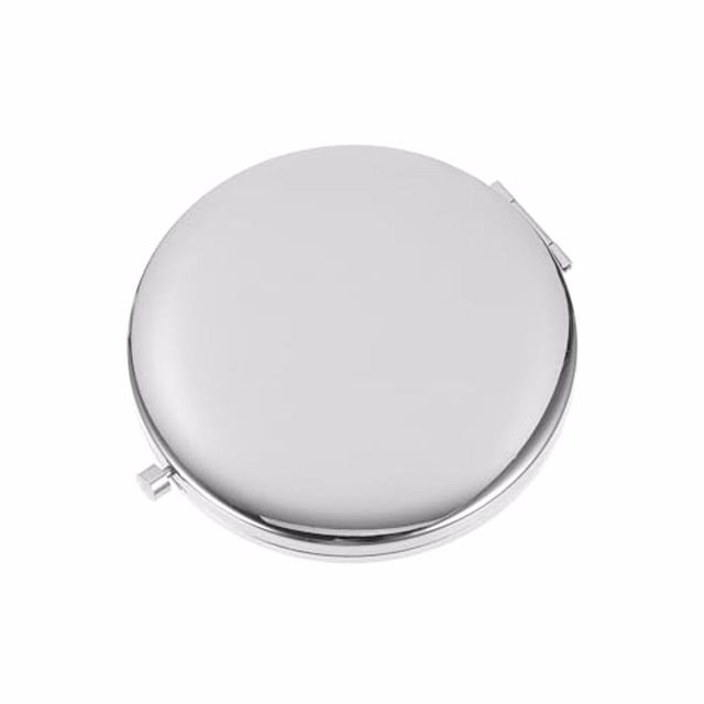 Guardurnaity Espejo de maquillaje portátil, artesanía exquisita, fácil de usar, efecto de aumento, espejo de bolsillo compacto de metal. Pinceles de maquillaje y herramientas