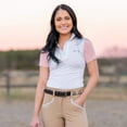 thumbnail image 3 of Equine Couture Ladies Magda Equicool Short Sleeve Show Shirt White/Grey M, 3 of 11