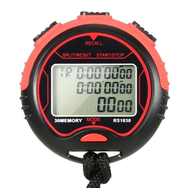 Professional Digital Stopwatch Timer Handheld LCD Timer Sports with Strap for Swimming Running Football Training - Walmart.com