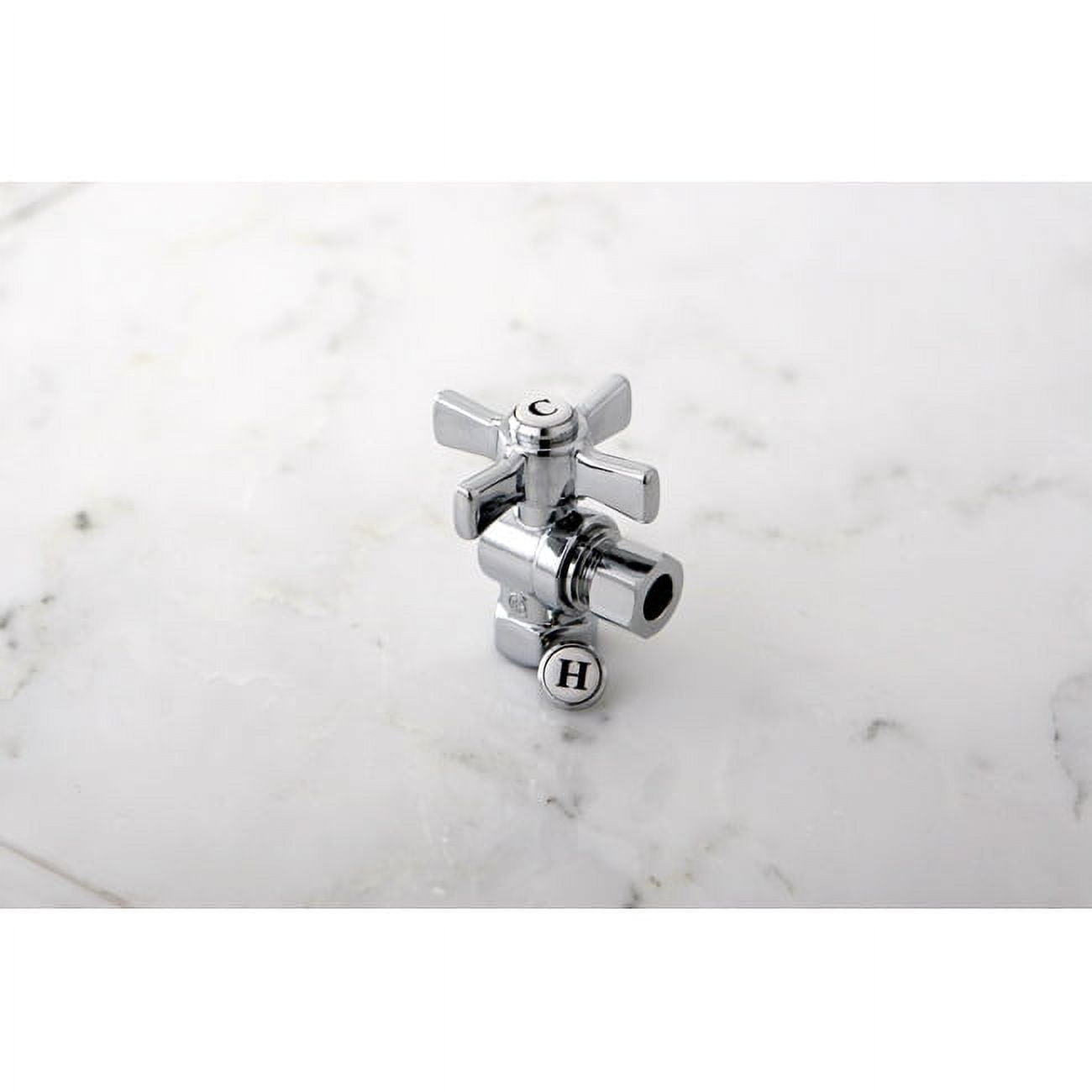 Kingston Brass CC33101 3/8" FIP x 3/8" OD Comp Quarter-Turn Angle Stop Valve, Polished Chrome