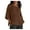 Brown, variant on Giftesty Going Out Tops for Women Women's Summer Fashion Cropped Sleeves Round Neck Cotton Line Loose Shirt Blouse