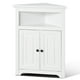 thumbnail image 1 of Armario de almacenamiento de esquina VEVOR de 32" con 2 puertas de madera y estantes ajustables en color blanco, 1 of 9