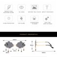 thumbnail image 4 of Gafas de sol en la nube sin montura Gafas de terre Mujer Retro Fashion UV400 Shape - gris gris Magideal Gafas de sol en la nube sin montura, 4 of 7