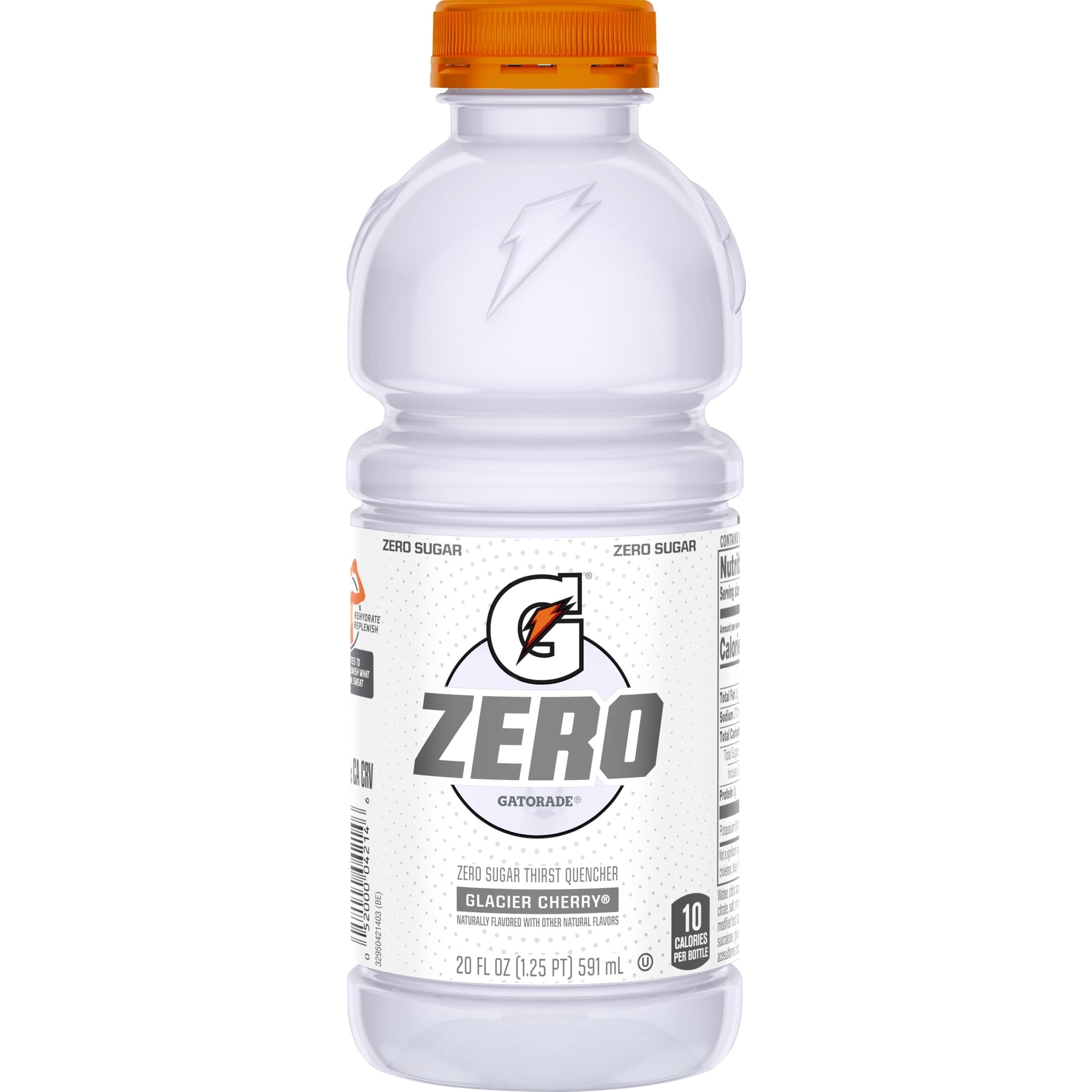 Gatorade G Zero Sugar Glacier Cherry Thirst Quencher Sports Drink, 20 oz Bottle