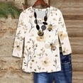 thumbnail image 1 of Super Cadeaux pour Moins DYTTDG T-shirt Grande Taille pour Femmes Manches 3/4 Hauts Imprimés Col Rond Blouse Décontractée Ample Hauts pour Femmes, 1 of 1