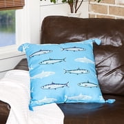 Gone to the Lake Embroidered Decorative Pillow