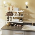 thumbnail image 3 of Jojocross Adjustable Stackable Metal Storage Shelf Organizer - Expandable Wire Rack with Perforations for Kitchen, Pantry, Bathro, 3 of 6