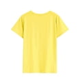 thumbnail image 5 of Xuanfei Women Daisy Floral Clover Printing Round Neck Short Sleeve T-Shirt, 5 of 7