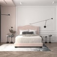 thumbnail image 4 of Modern Velvet Upholstered 60" Queen Bed in Blush Pink, 4 of 7