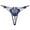 Dark Blue, variant on Panties for Women,Embroidered Hollow Low Waist Underwear Open Cut Thong with Pearl Massage Detail,Womens Underwear,Black,One Size
