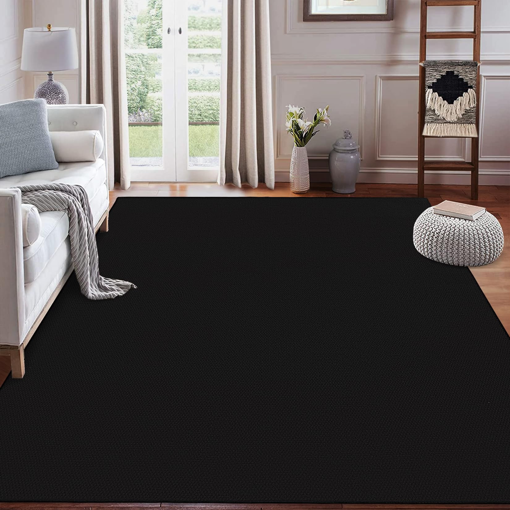 Rugs for Living Room,Area Rug Washable Rugs for Living Room Bedroom Office Nursery Modern Solid Area Rug Contemporary Minimalism Rug Low Pile Neutral Soft Rug Non Slip Farmhouse Floor Cover