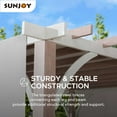 thumbnail image 3 of Sunjoy 12 ft. x 14 ft. Outdoor Pergola  Patio With Canopy Steel Frame Pergola for Backyard and Garden Shade, Light Gray, 3 of 9
