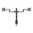 thumbnail image 2 of StarTech.com Desk Mount Dual Monitor Arm, Desk Clamp VESA Compatible Monitor Mount for up to 32 inch Displays, Ergonomic Articulating Monitor Arm, Height Adjustable/Tilt/Swivel/Rotating - Double Monitor Arm (ARMDUAL3) - Mounting kit - adjustable arm - for 2 monitors - aluminum - black - screen size: up to 32" - desk-mountable, 2 of 8