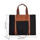 thumbnail image 3 of Bolso de la compra de las señoras Bolso de la compra del viaje del totalizador del contraste (negro y marrón), 3 of 8