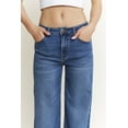 thumbnail image 2 of Lilac Sunset Women’s High-Rise Wide Leg Jeans, Relaxed Fit, Dark Wash, Juniors Sizes 1–15, 2 of 7
